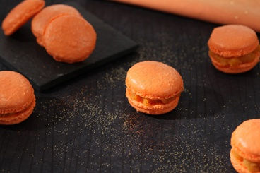 Macaron au sucre cuit au potimarron et au gingembre Macaron au sucre cuit au potimarron et au gingembre